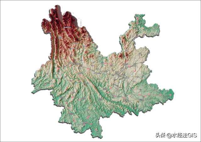 值得收藏的全国各省三维地形图 - 云南省